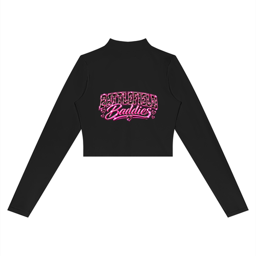 Battlefield Baddies Crop Quarter Zip Up