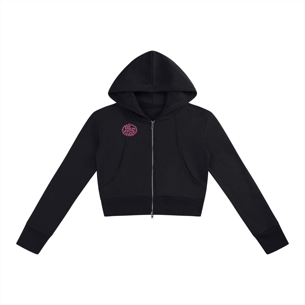 Battlefield Baddies Slim Crop Zip Hoodie