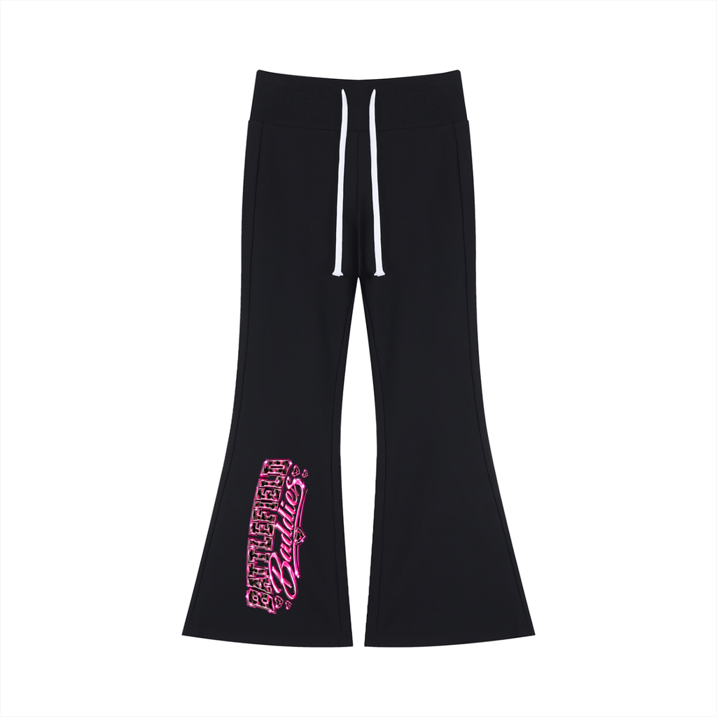 Battlefield Baddies Drawstring Flared Leg Pants