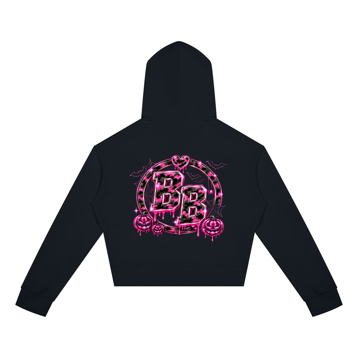 Battlefield Baddies Crop Zip Hoodie (Halloween Edition)
