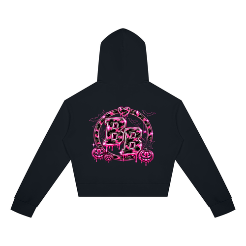 Battlefield Baddies Crop Zip Hoodie (Halloween Edition)