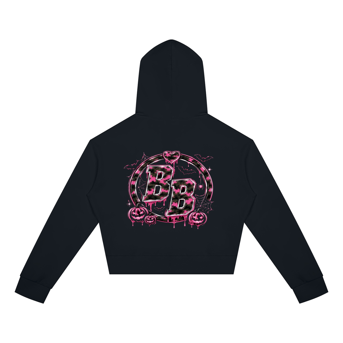 Battlefield Baddies Crop Zip Hoodie (Halloween Edition)